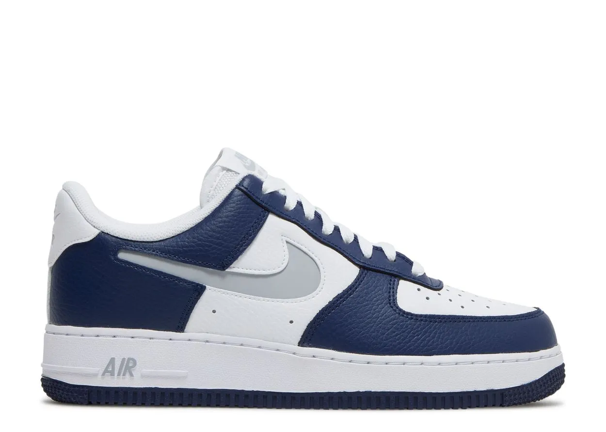 Nike Air Force 1 Low White Navy Grey Spring Vibe Foam Insole