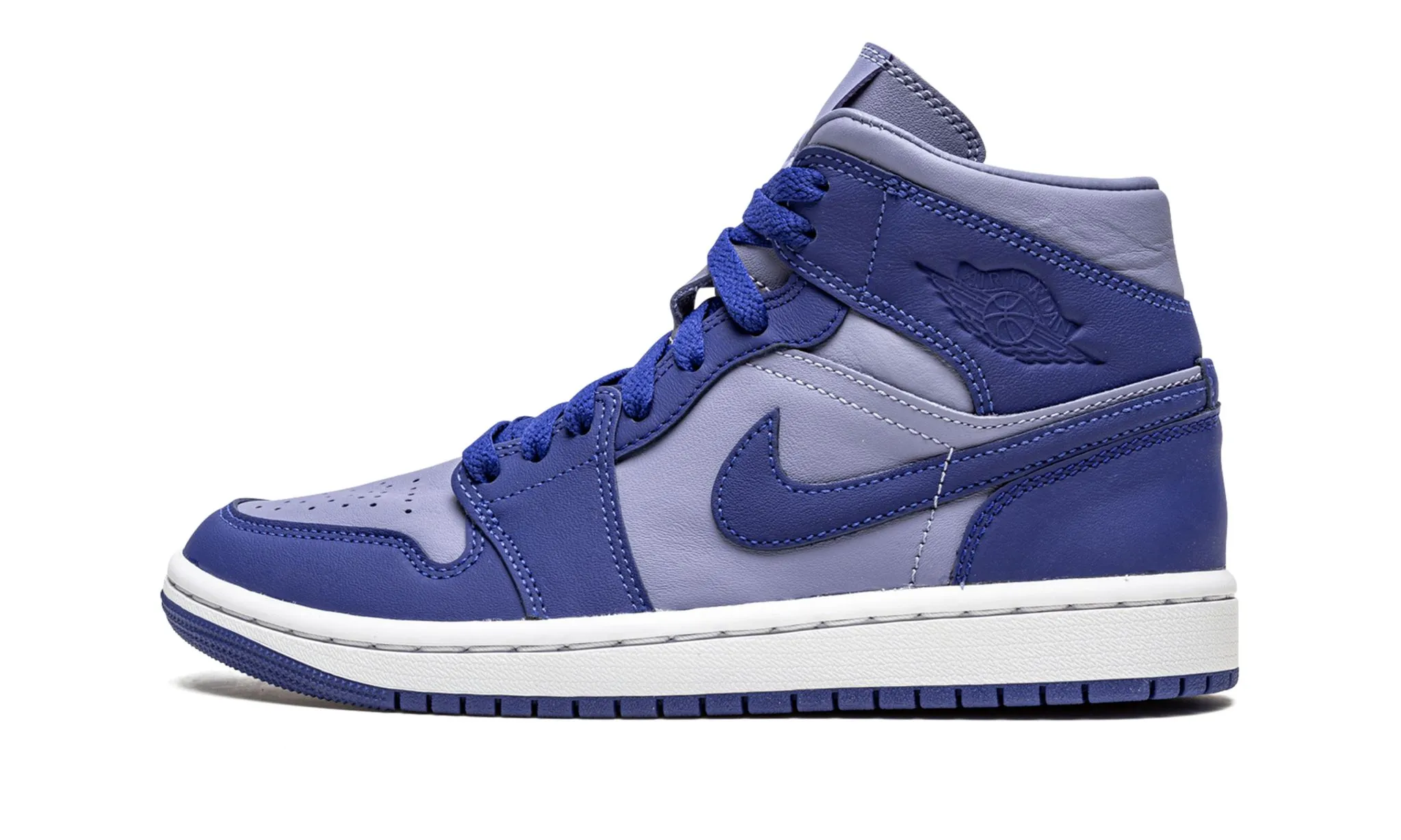 Break Ready Wmns Air Jordan 1 Mid SE Iron Purple Deep Royal