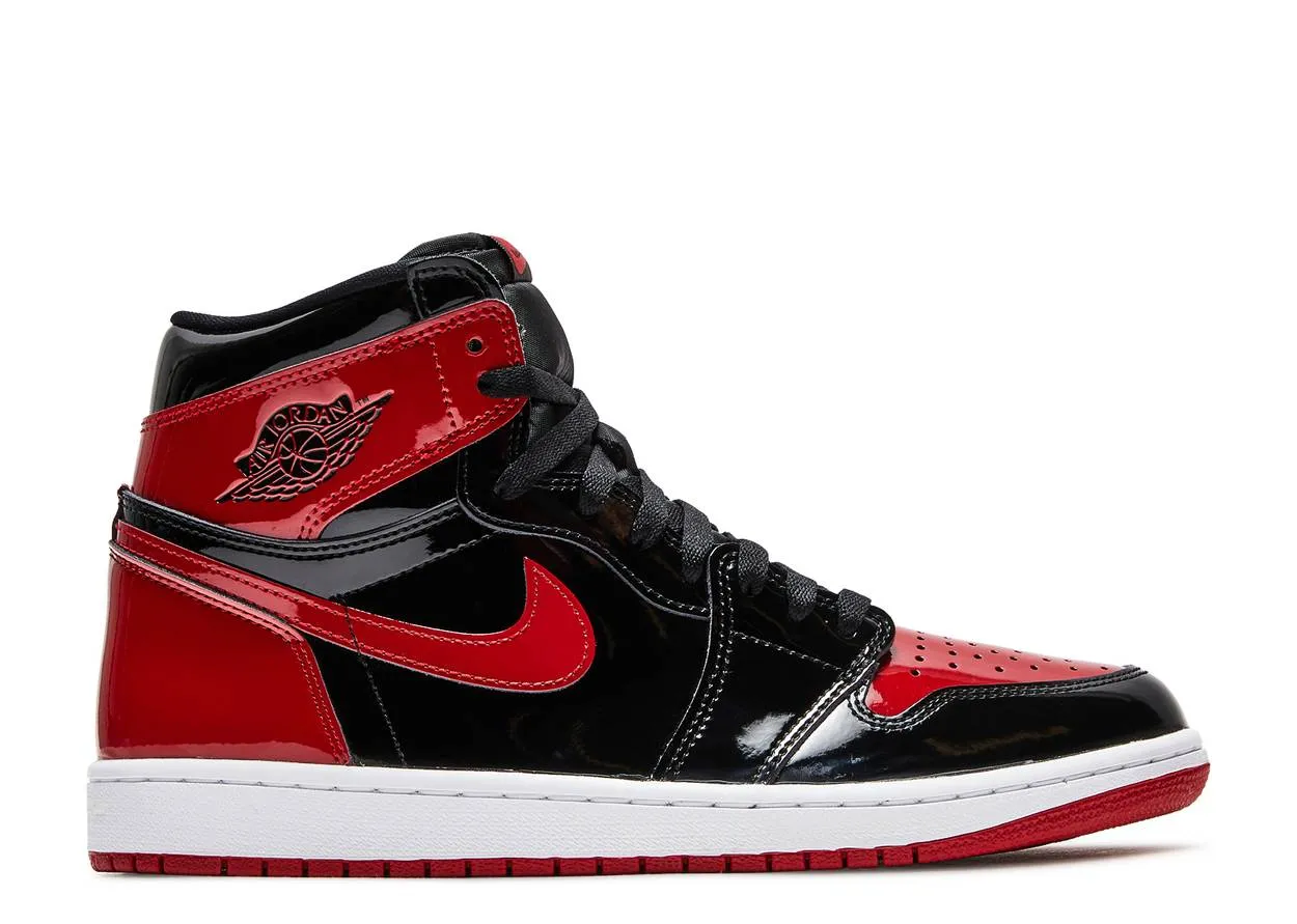 Flat Design Training Ease Air Jordan 1 High OG Patent Bred