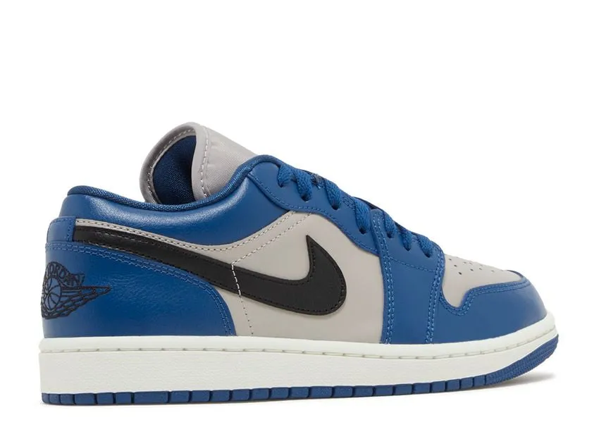Air Jordan 1 Low French Blue College Grey Current Step