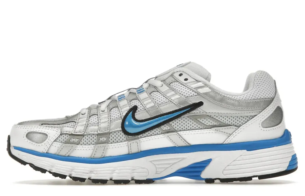 Nike P-6000 Metallic Platinum Photo Blue (Women's) rubber - outsole
