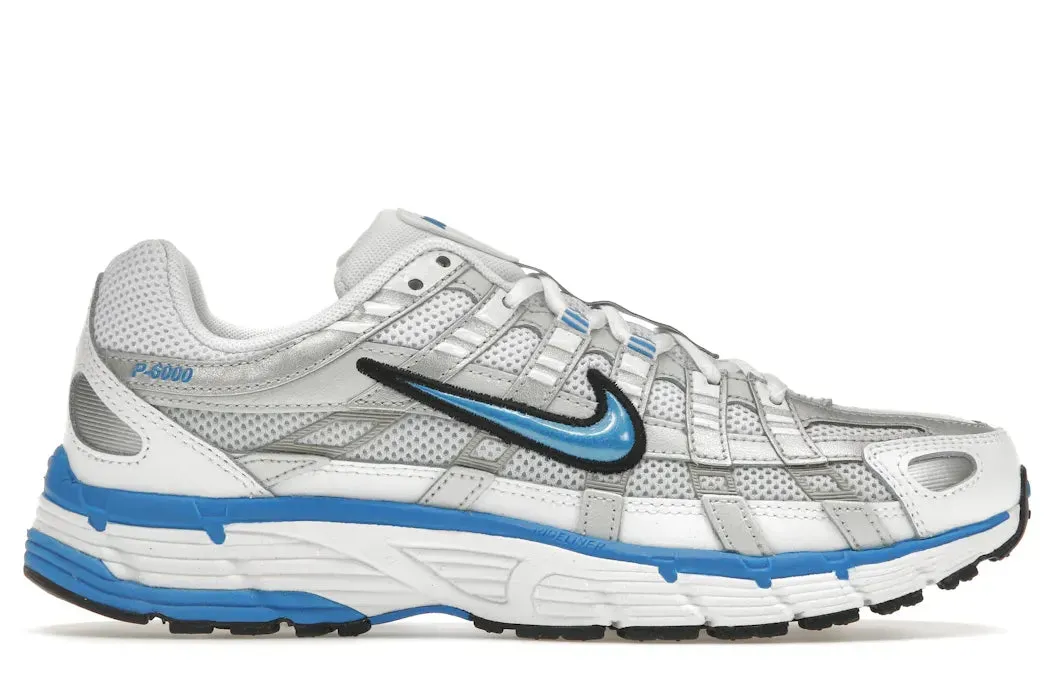 Nike P-6000 Metallic Platinum Photo Blue (Women's) running on downhill shoes Supportive midsole