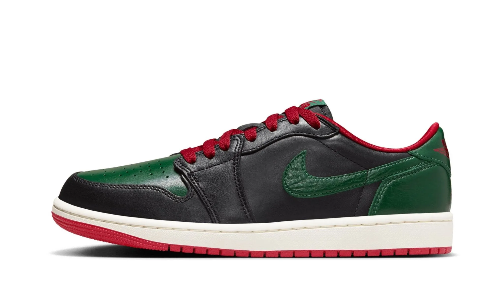 Wmns Air Jordan 1 Retro Low OG 'Black Gorge Green' Balance Core