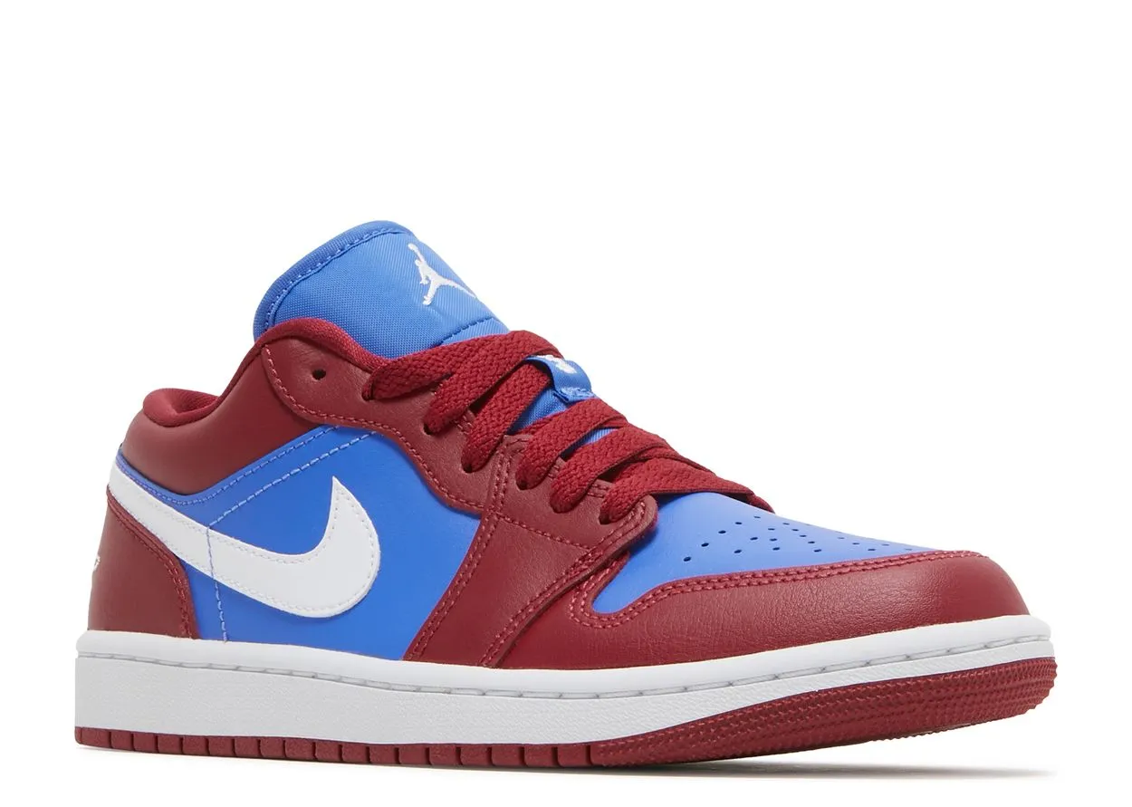 Air Jordan 1 Low Pomegranate Medium Blue Chic Design Market Stroll