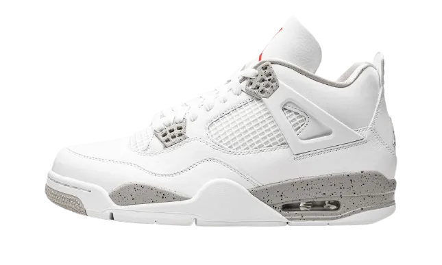Moisture wicking Jordan 4 Retro "White Oreo"
