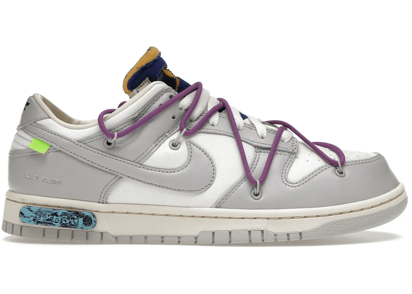 Flexible Wear Sidewalk Walk Nike Dunk Low Off-White Lot 48