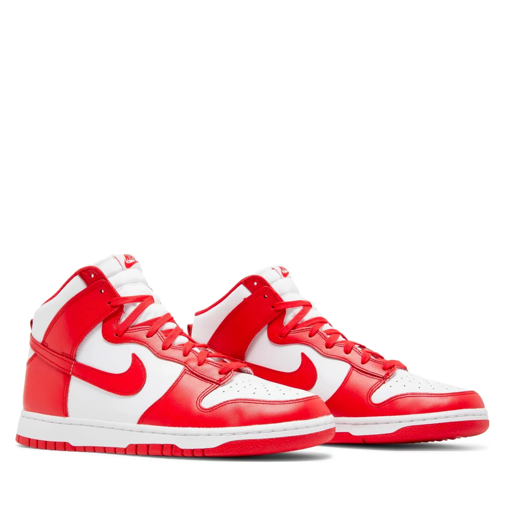 Nike Dunk High Championship White Red Foam Midsole Runway Pop