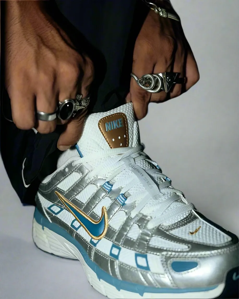 Nike P-6000 Metallic Silver Aegean Storm functionality running gait analysis