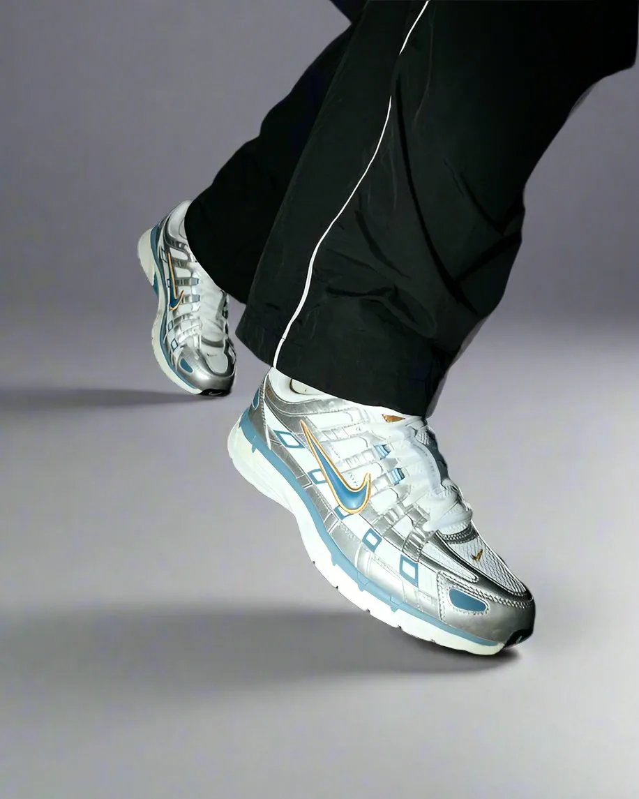 Nike P-6000 Metallic Silver Aegean Storm Smooth surface traction Short - distance