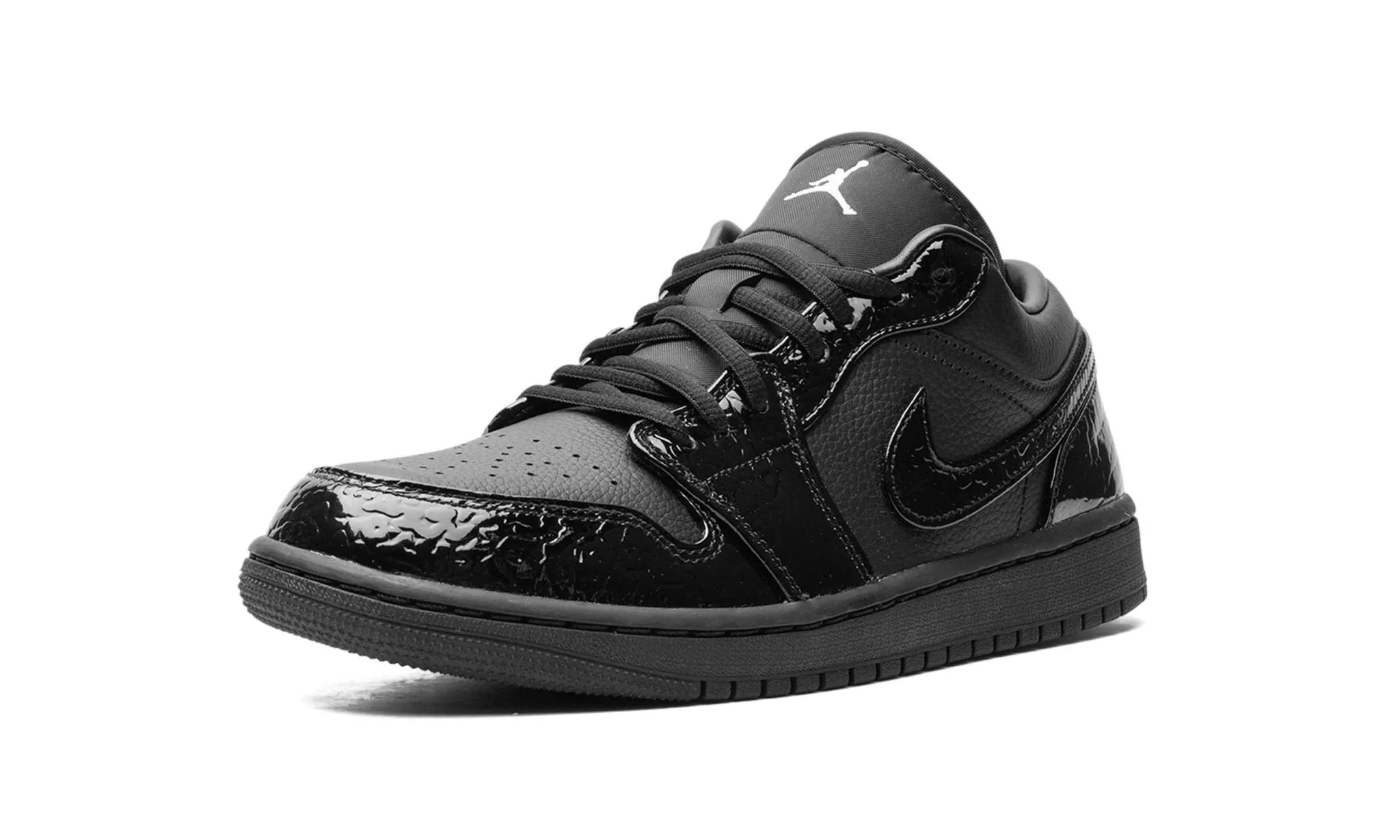 Wmns Air Jordan 1 Low SE 'Black Croc' Enhanced grip