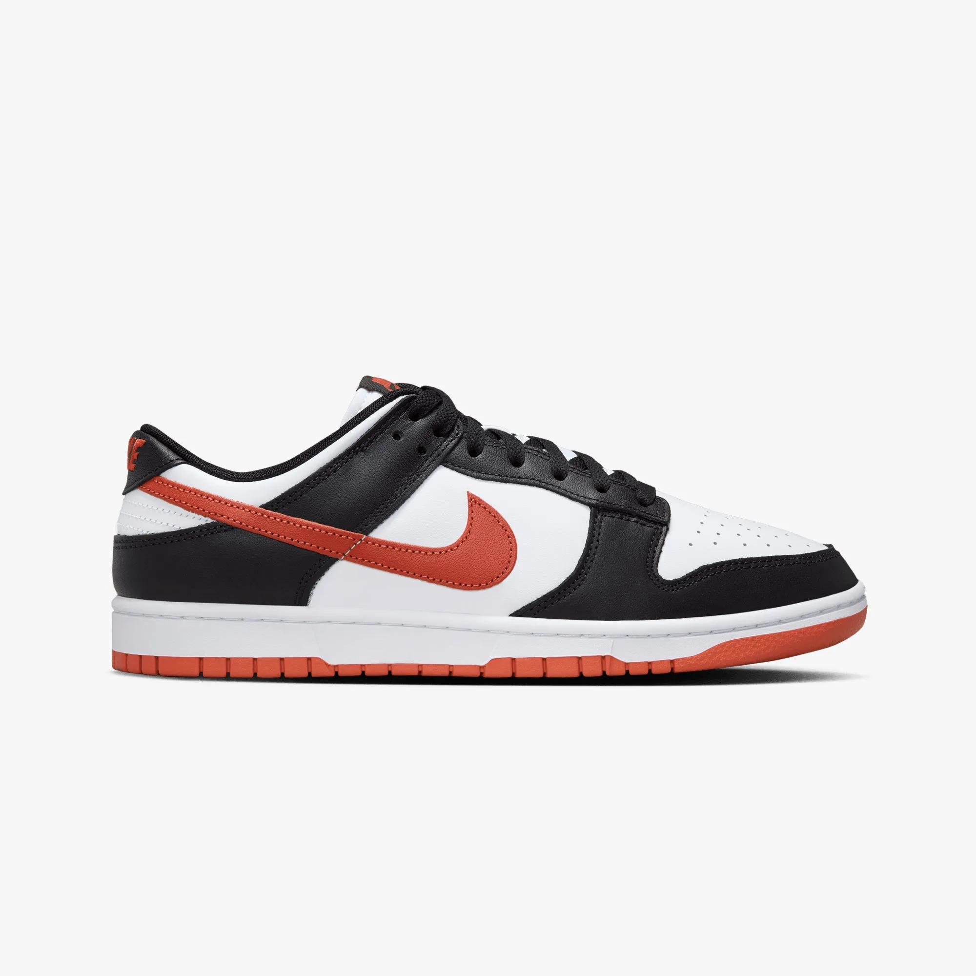 NIKE | DUNK LOW RETRO { WHITE/DRAGON RED-BLACK Stylish Mesh Upper