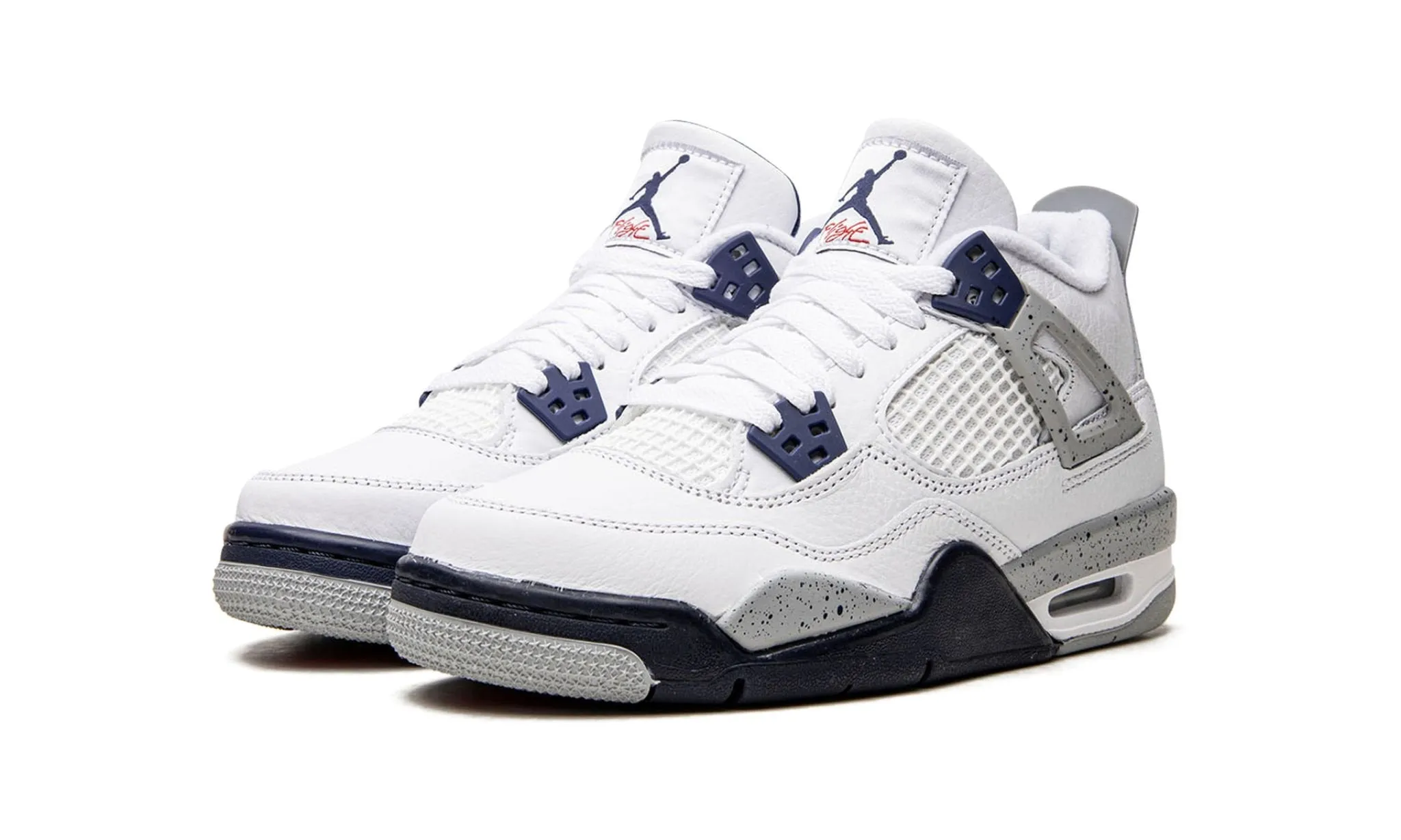 Jordan 4 Retro "Midnight Navy" Grade School Home Leisure Simple Lines