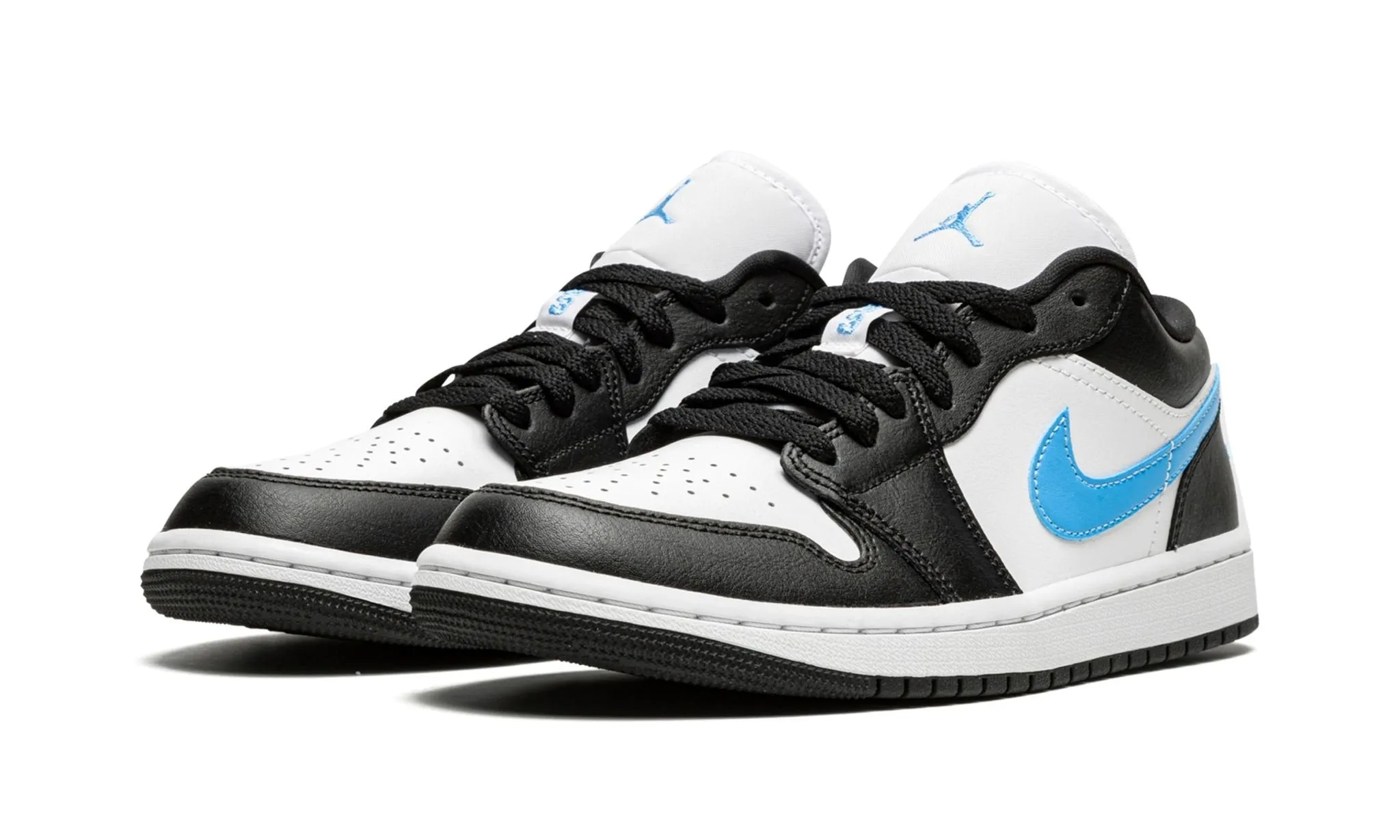 Wmns Air Jordan 1 low Black University Blue Versatile Adult Ease