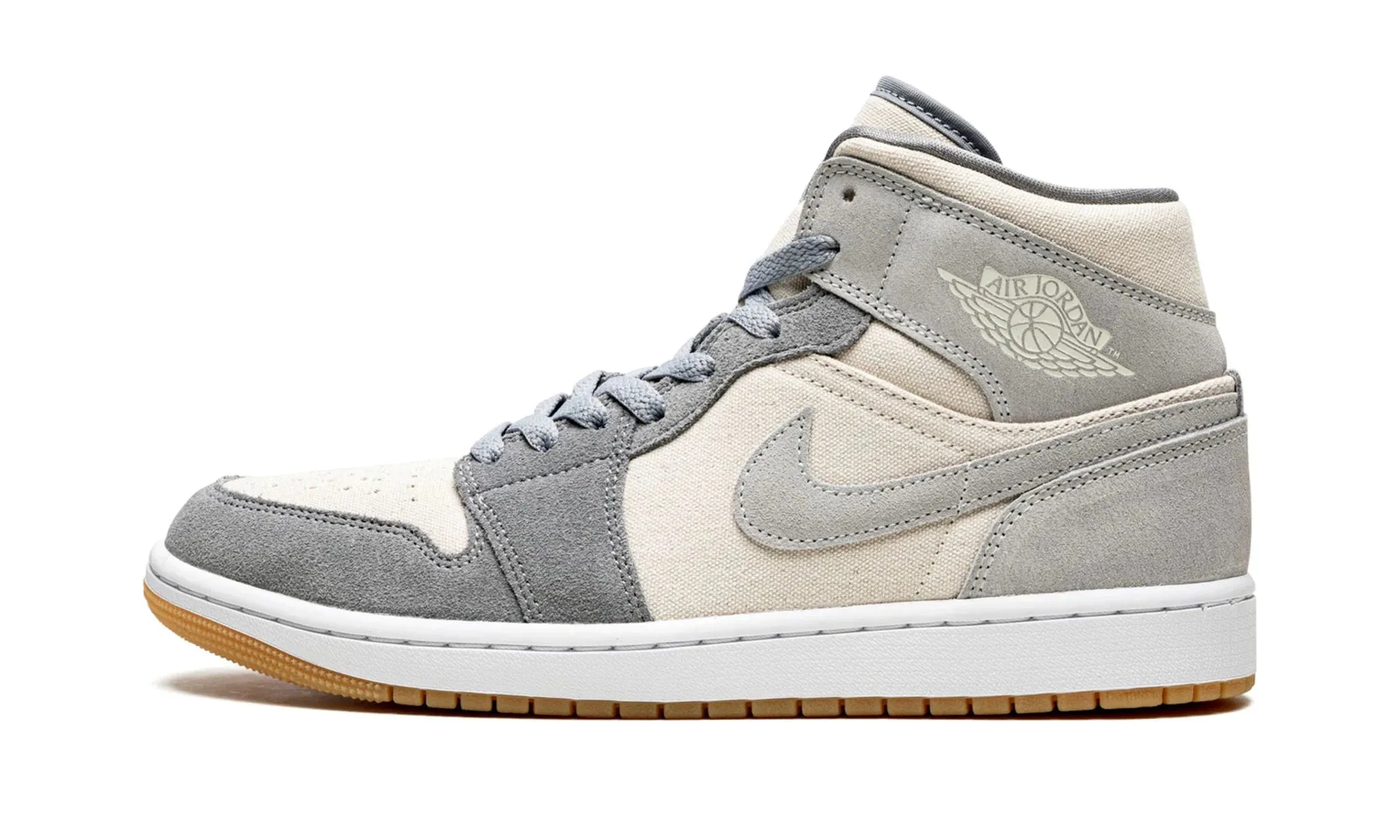 Subway Go Air Jordan 1 Mid Coconut Milk Particle Grey
