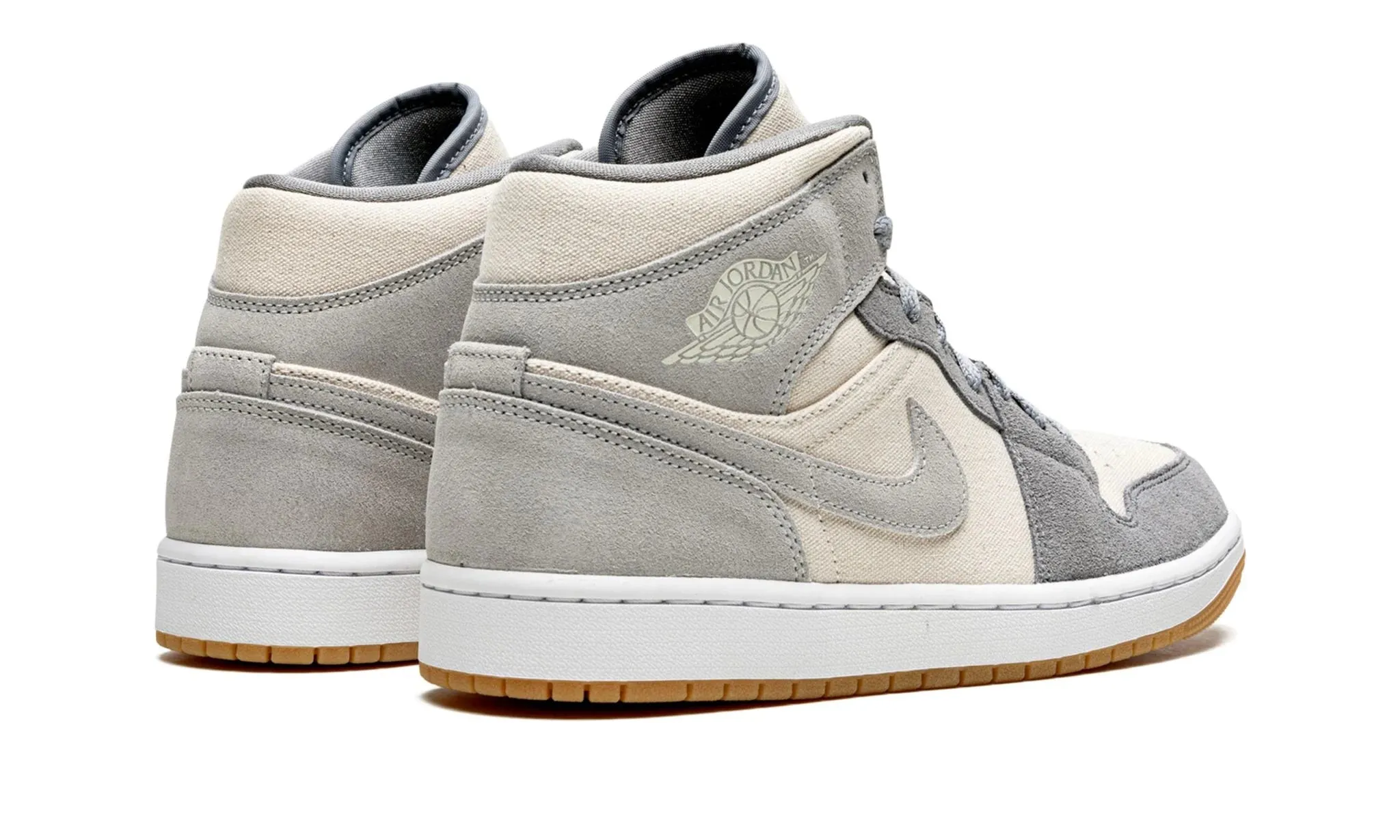 Air Jordan 1 Mid Coconut Milk Particle Grey Step Style