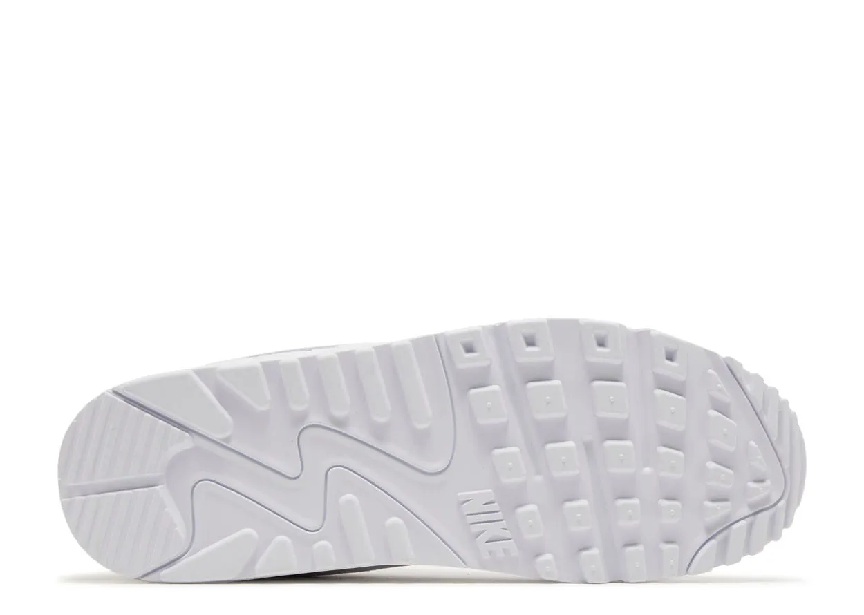 Nike Air Max 90 Premium White Metallic Silver Strong Stitch Regular Fit
