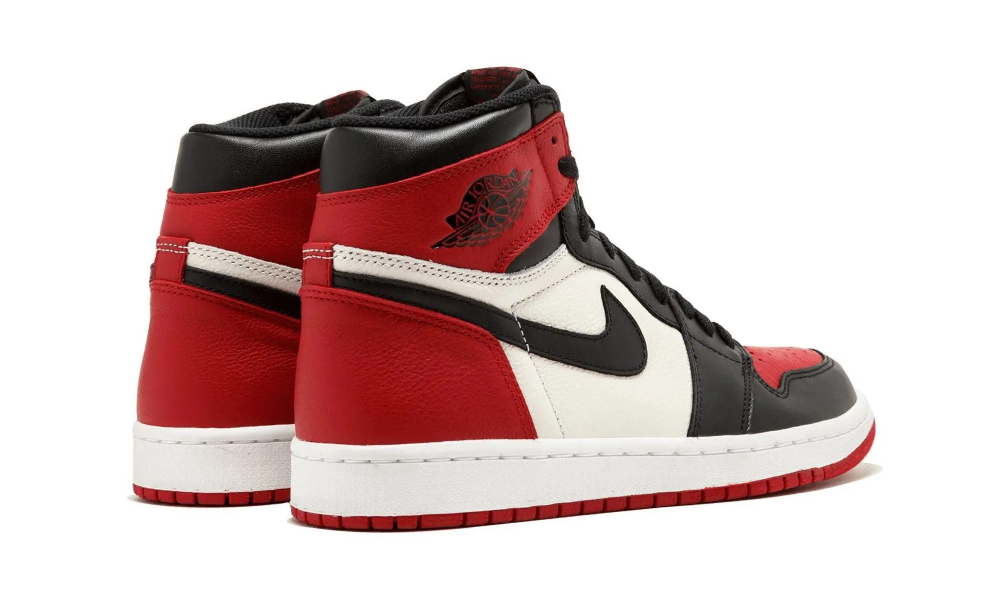 No Noise Air Jordan 1 Retro High OG Bred Toe