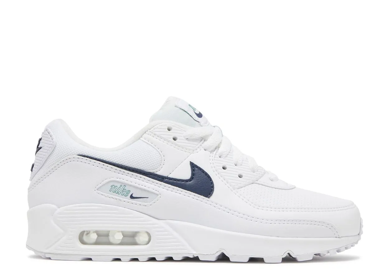 Nike Air Max 90 White Thunder Blue Family Fit Stable Motion