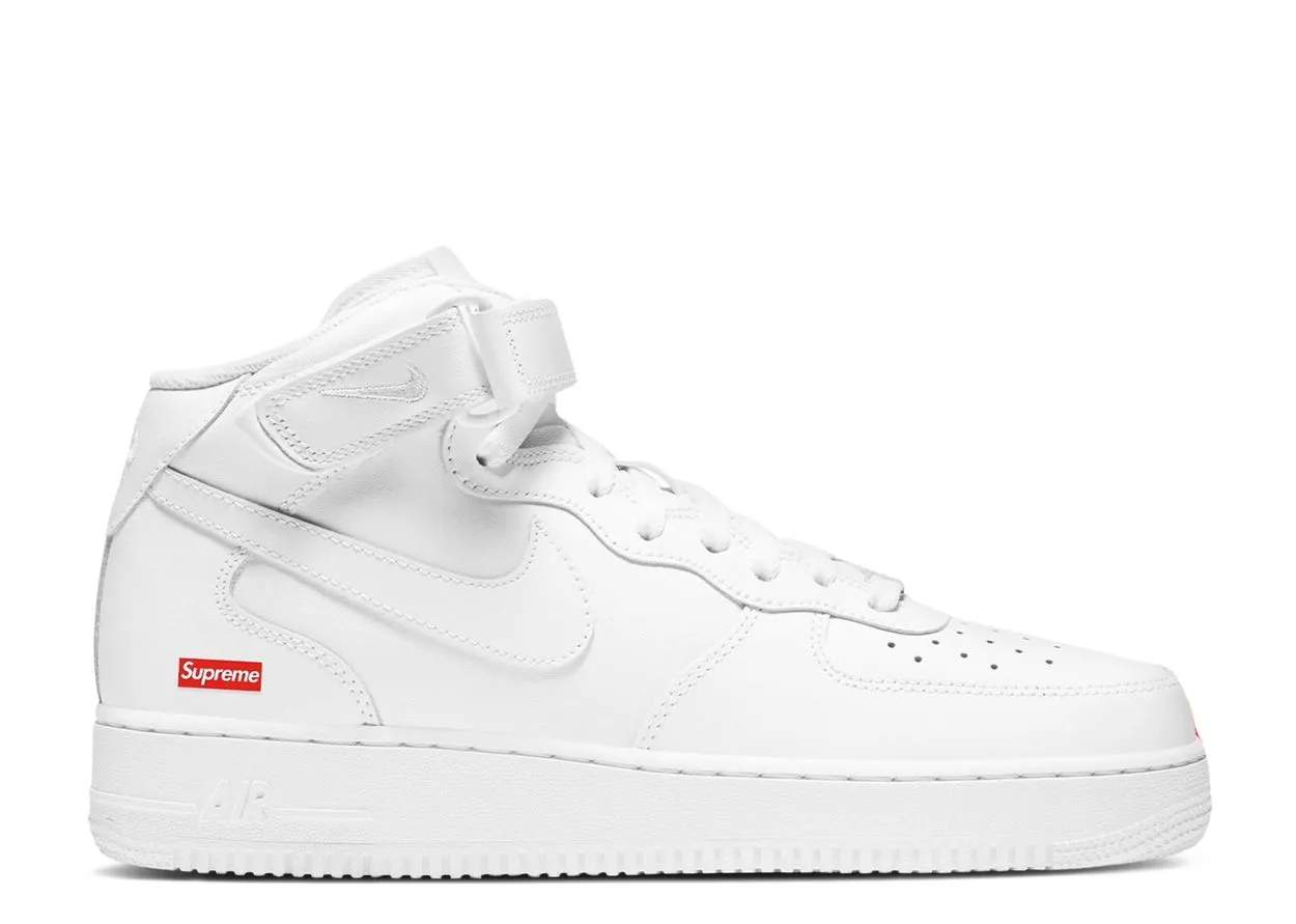 Nike Air Force 1 Mid Supreme White Casual Fit Compact Build