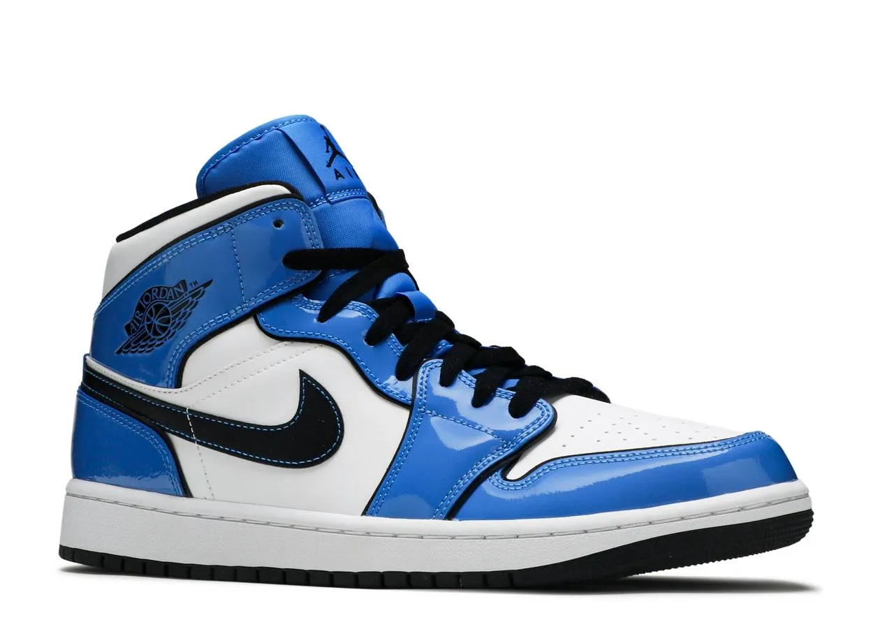 Air Jordan 1 Mid Signal Blue Clogs