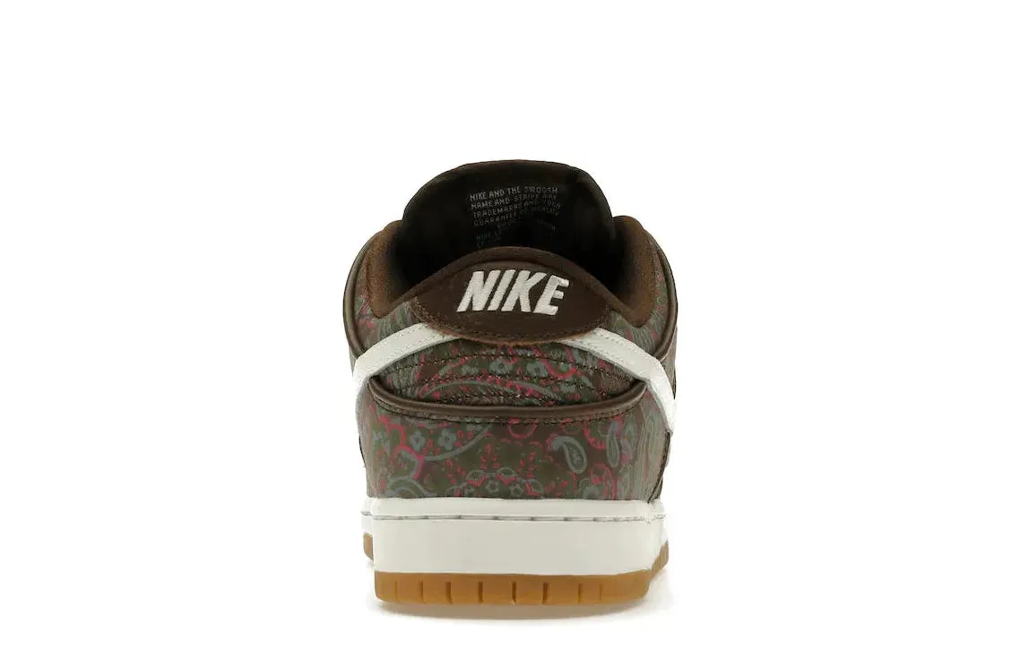 Textured Pattern Core Fit Nike SB Dunk Low Pro Paisley Brown
