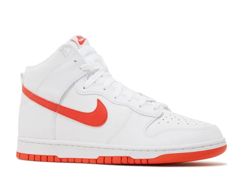 Nike Dunk High White Picante Red Effortless Style Knit Upper