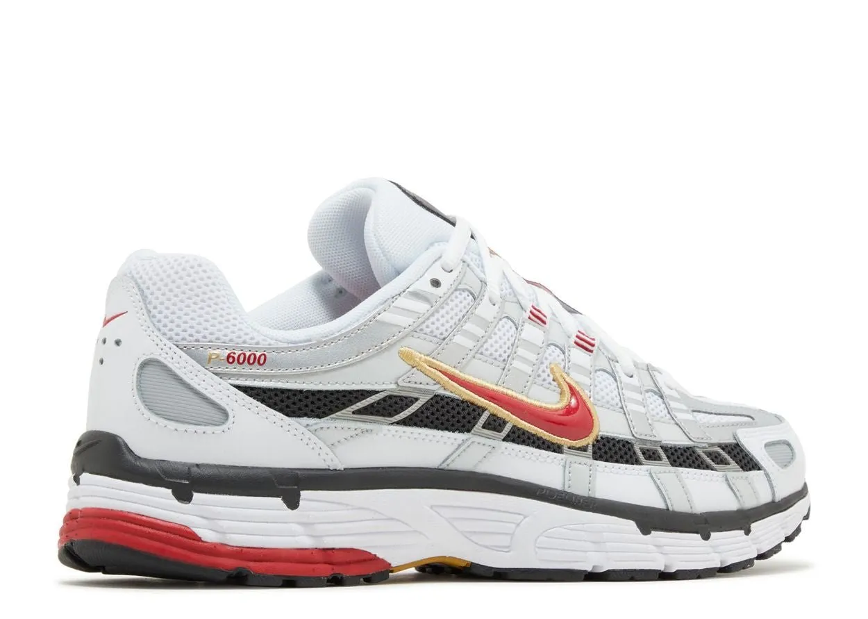 cross - strap shoes zipper shoes Nike P-6000 Platinum Varsity Red