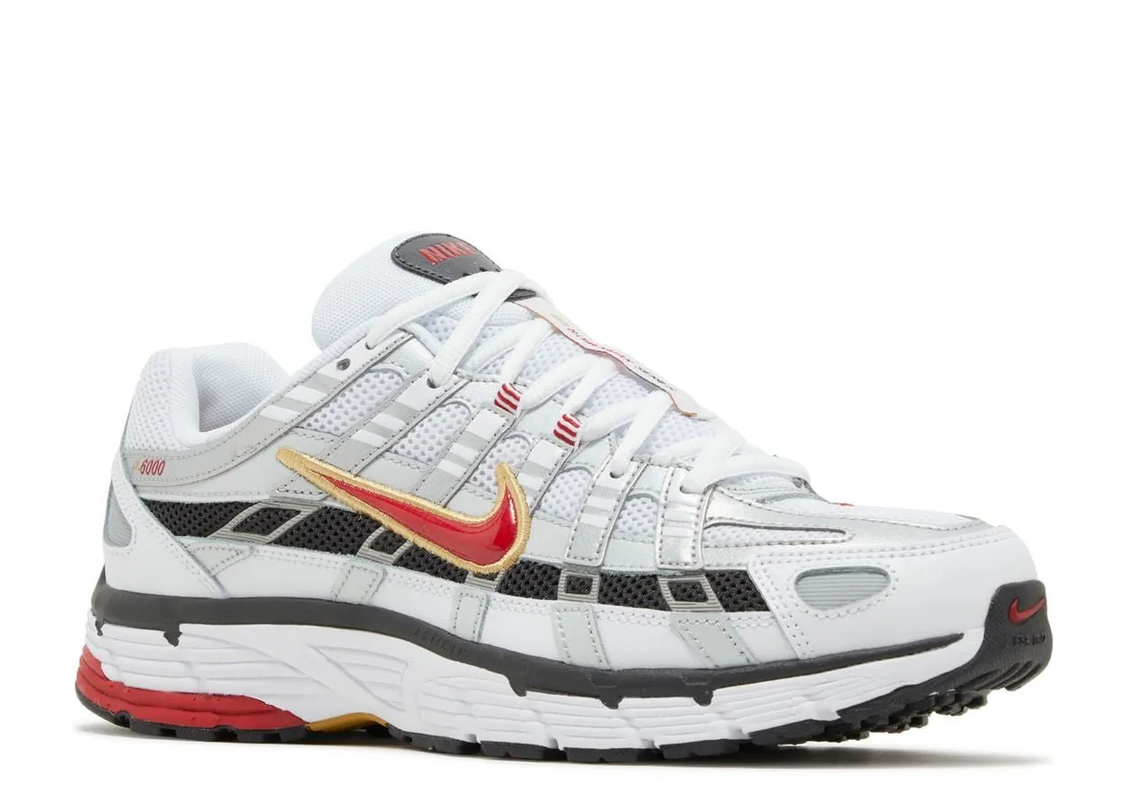 Nike P-6000 Platinum Varsity Red Long distance confidence building running shoe success
