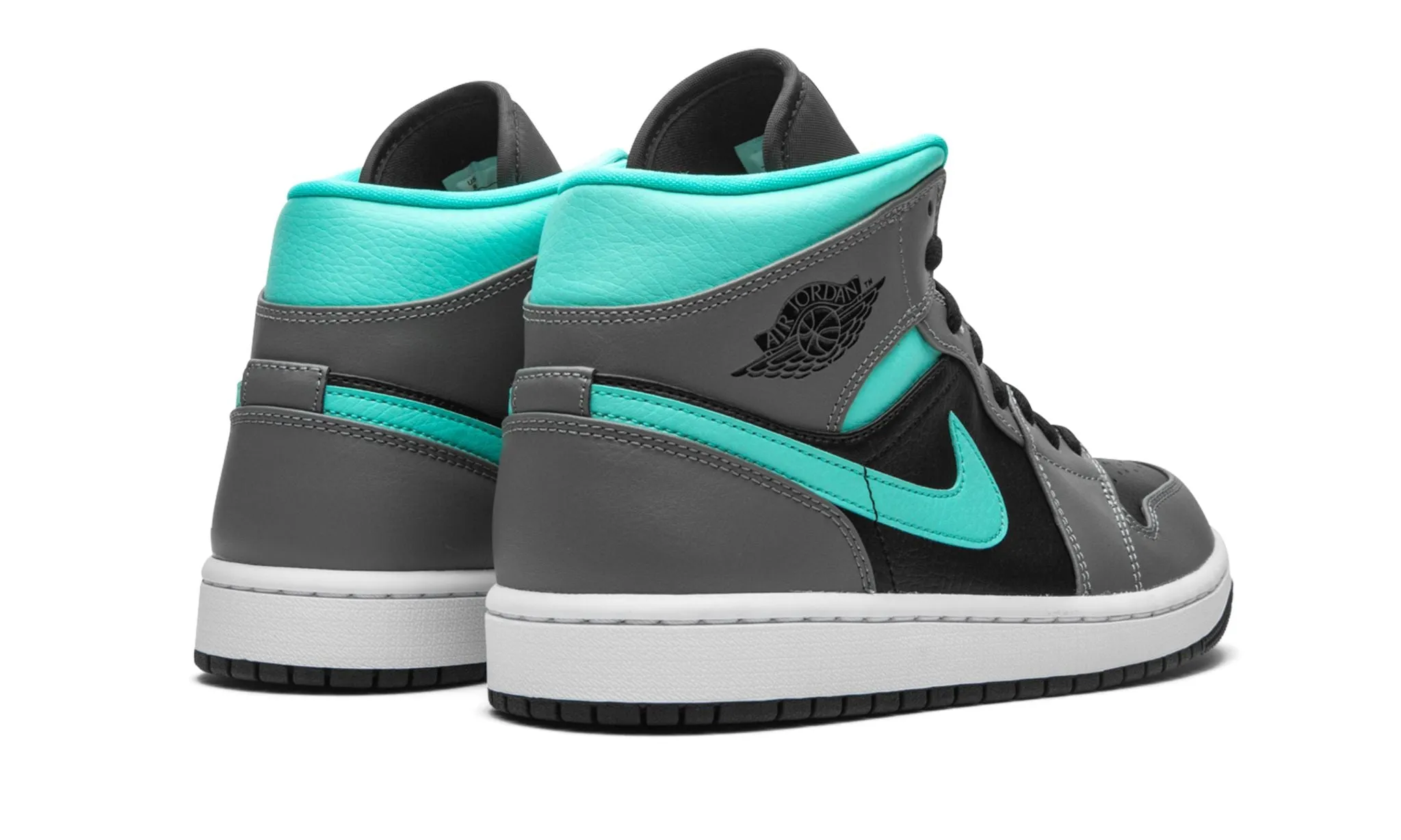 Air Jordan 1 Mid Grey Aqua Stretchable