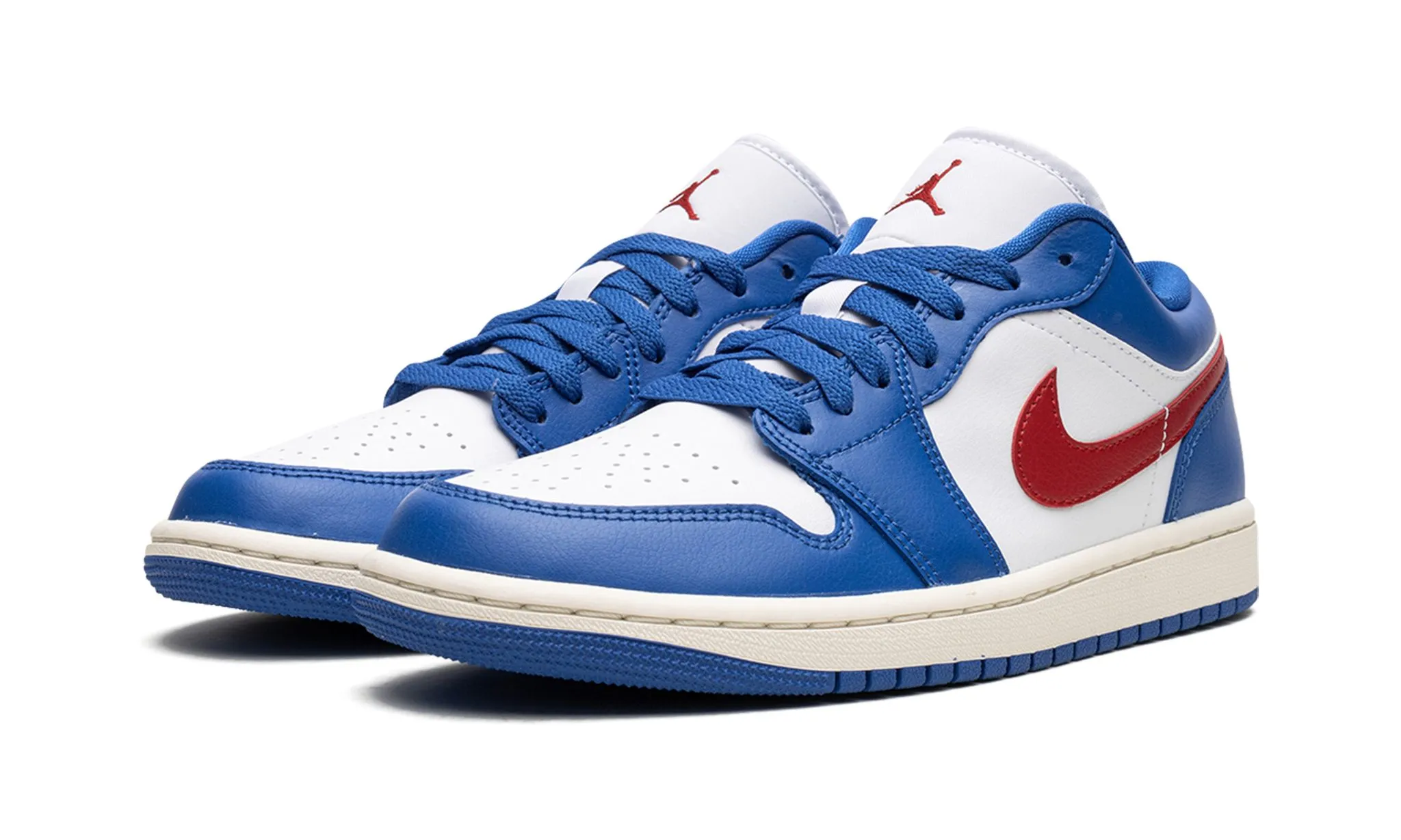 Wmns Air Jordan 1 Low 'Sport Blue Gym Red' Lake Step Earth Tone