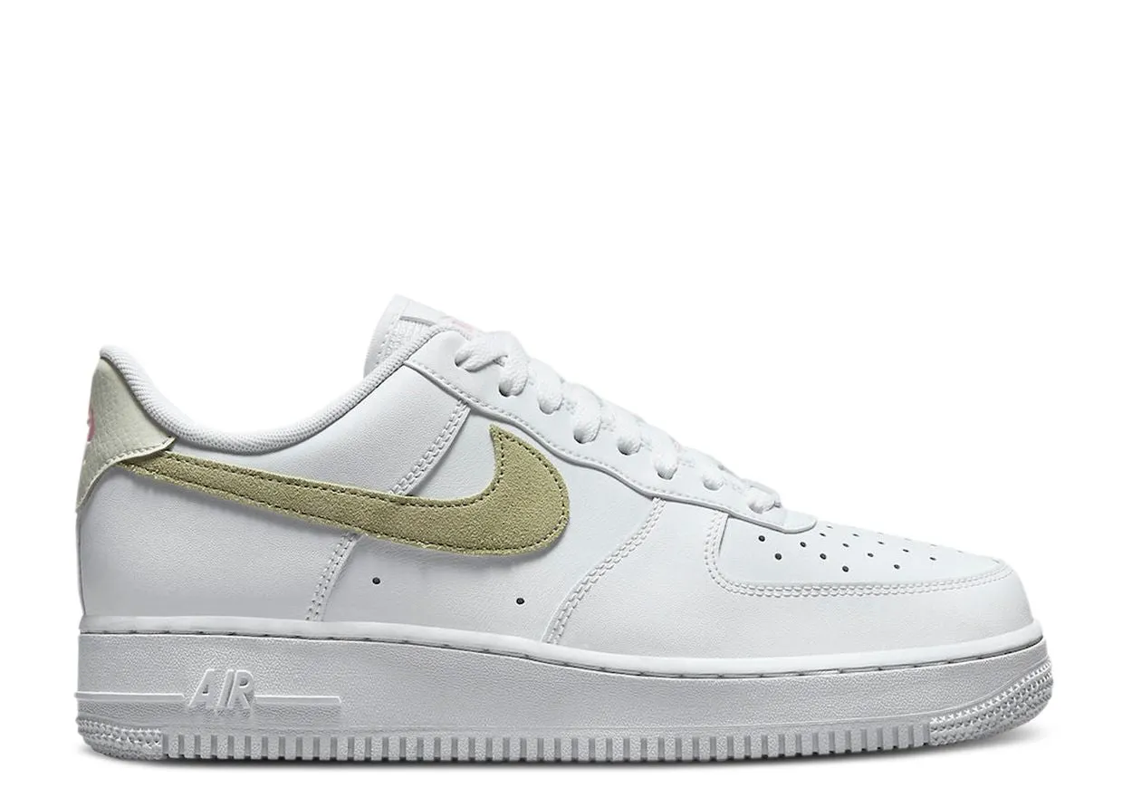 Nike Air Force 1 Low White Olive Comfort Linings Cushioned Walk
