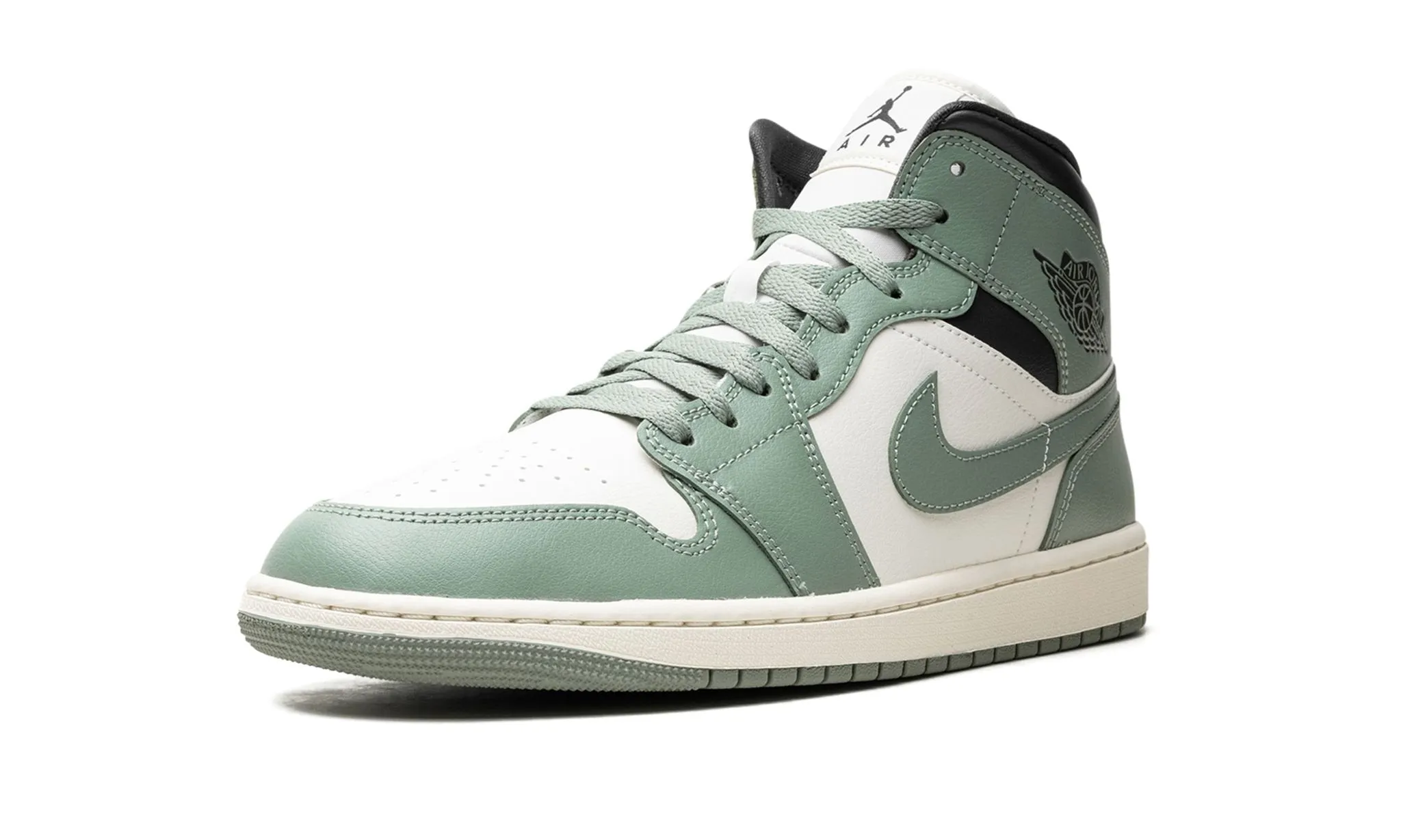 Quiet Sole Smooth Wear Wmns Air Jordan 1 Mid 'Jade Smoke'
