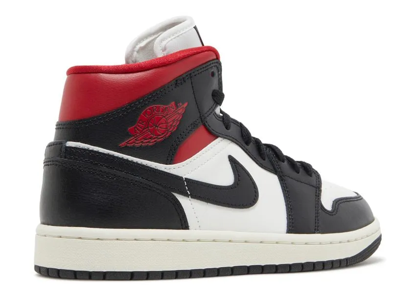 Fashion Accent Air Jordan 1 Mid Gym Red Panda