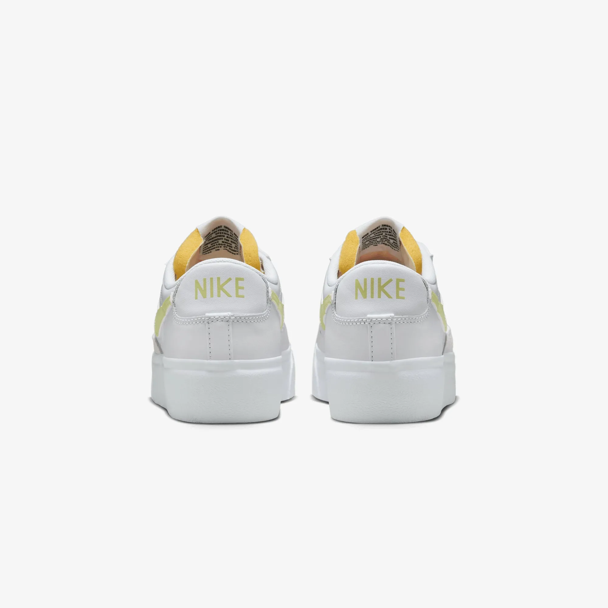 Form Ease Work Life NIKE | BLAZER LOW PLATFORM { WHITE/LIFE LIME-TM ORANGE-BLACK