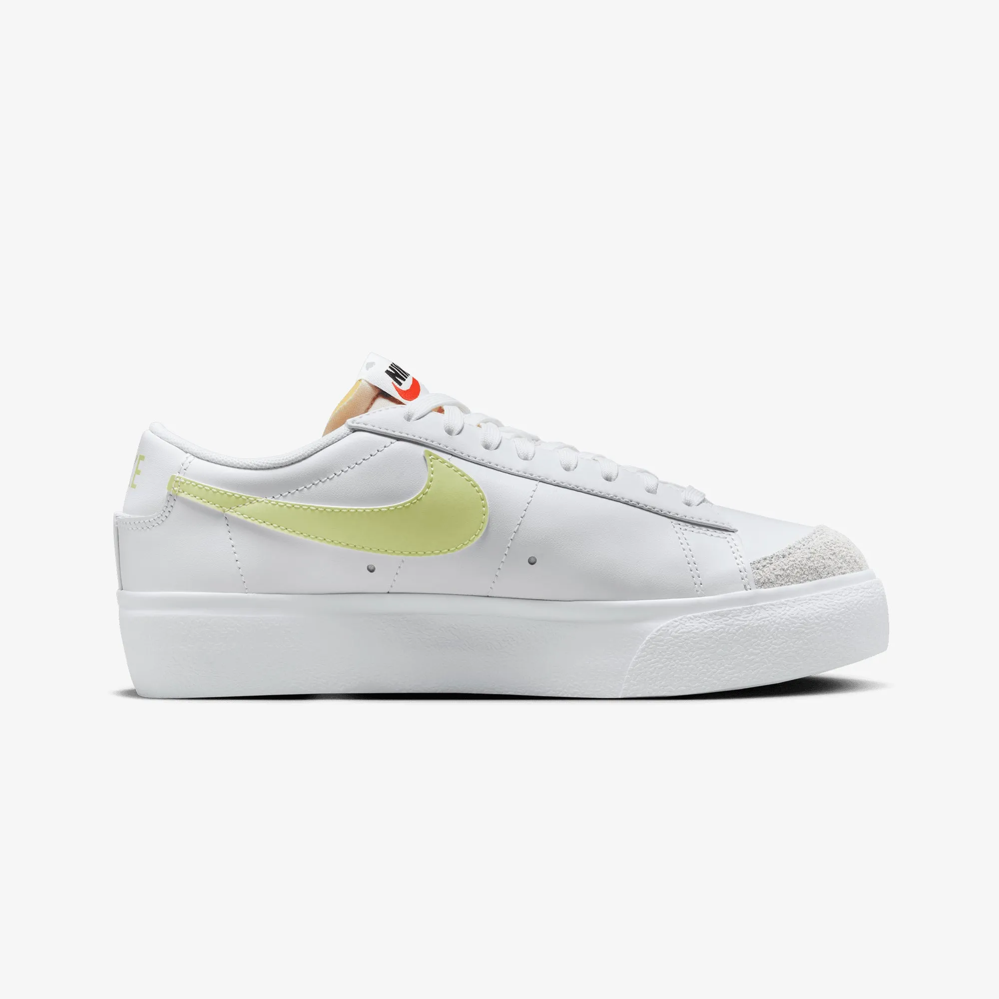NIKE | BLAZER LOW PLATFORM { WHITE/LIFE LIME-TM ORANGE-BLACK Event Mode