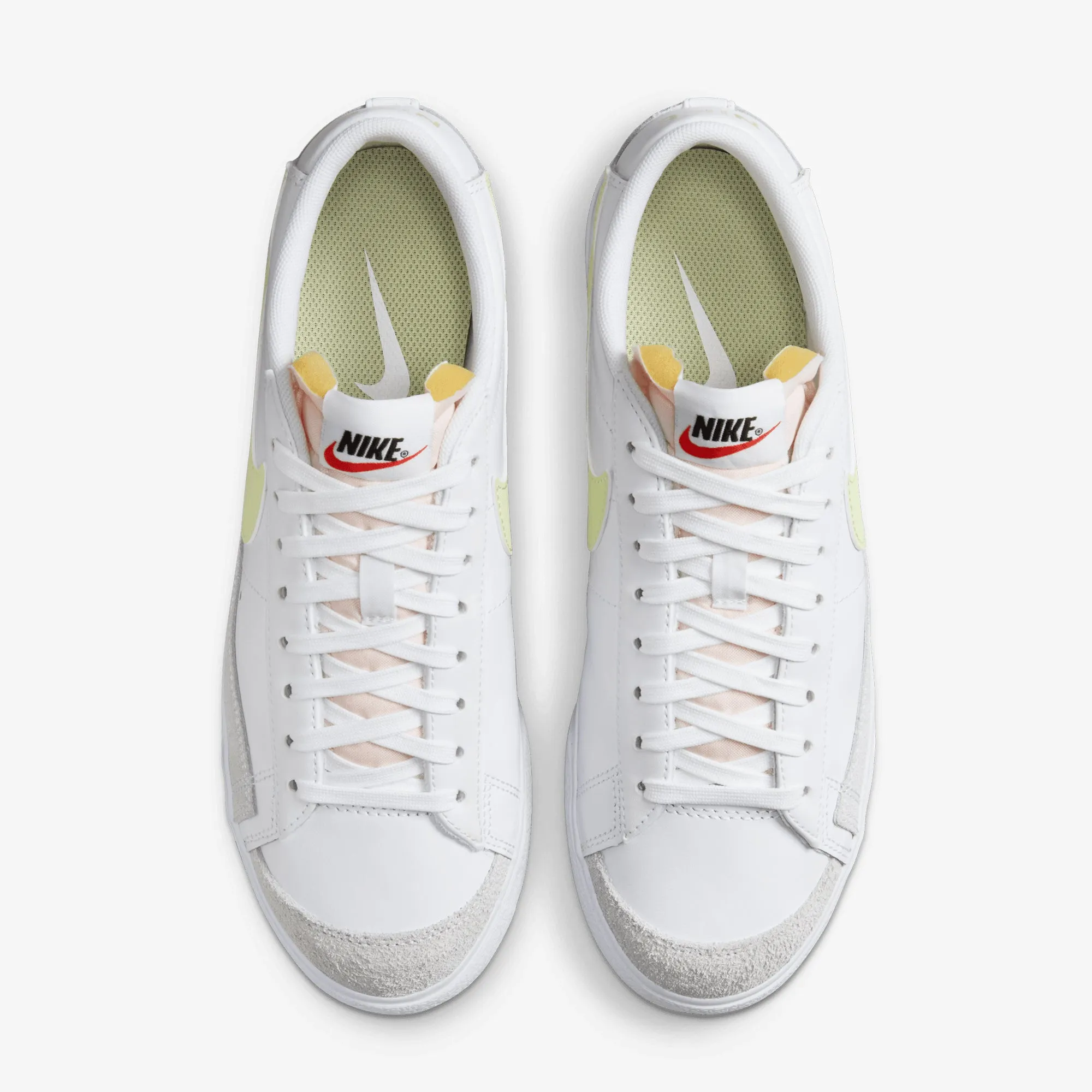 NIKE | BLAZER LOW PLATFORM { WHITE/LIFE LIME-TM ORANGE-BLACK Hero Edge Sail Vibe