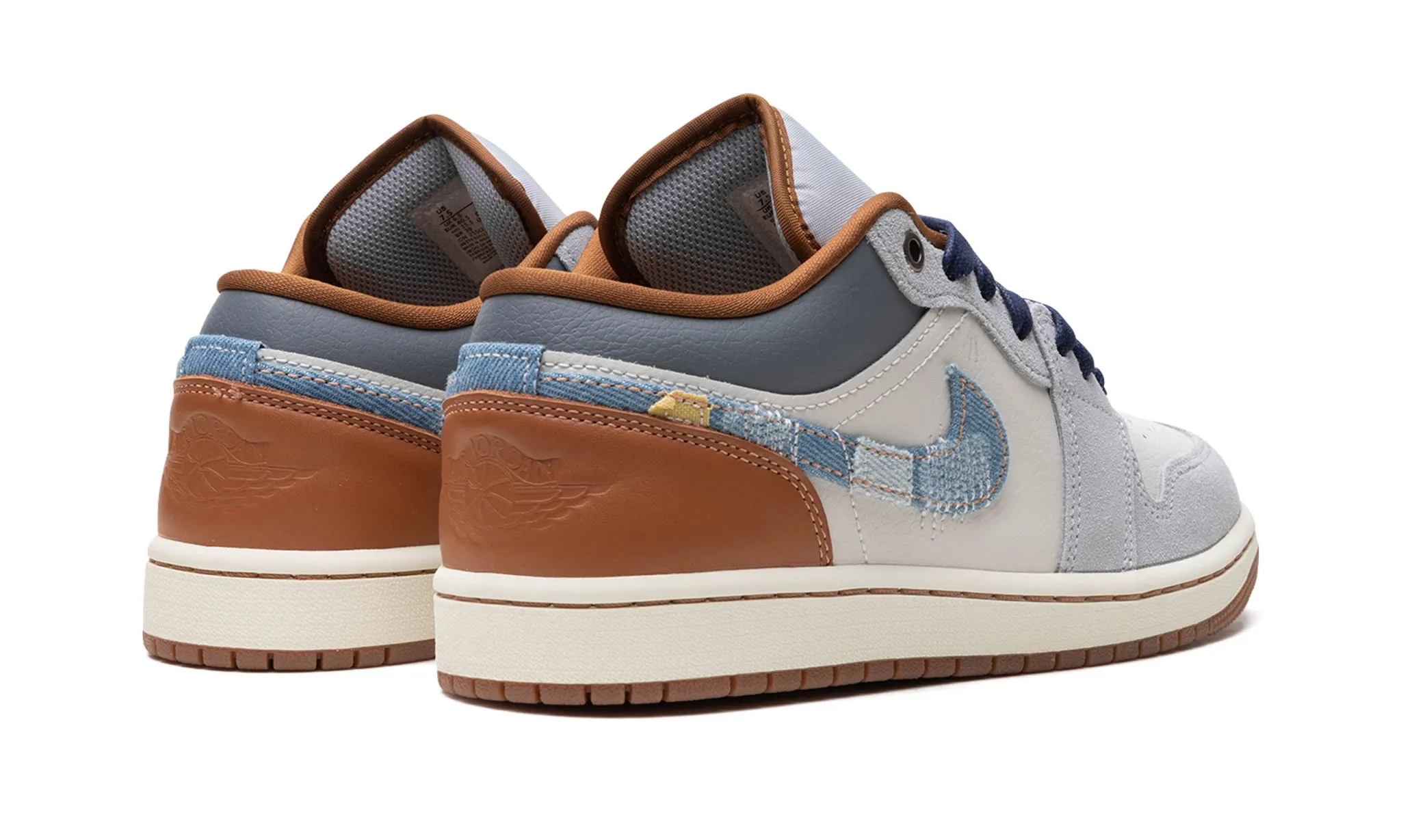 Air Jordan 1 Low SE 'Repaired Denim Swoosh' Strong Grip Youth Fresh