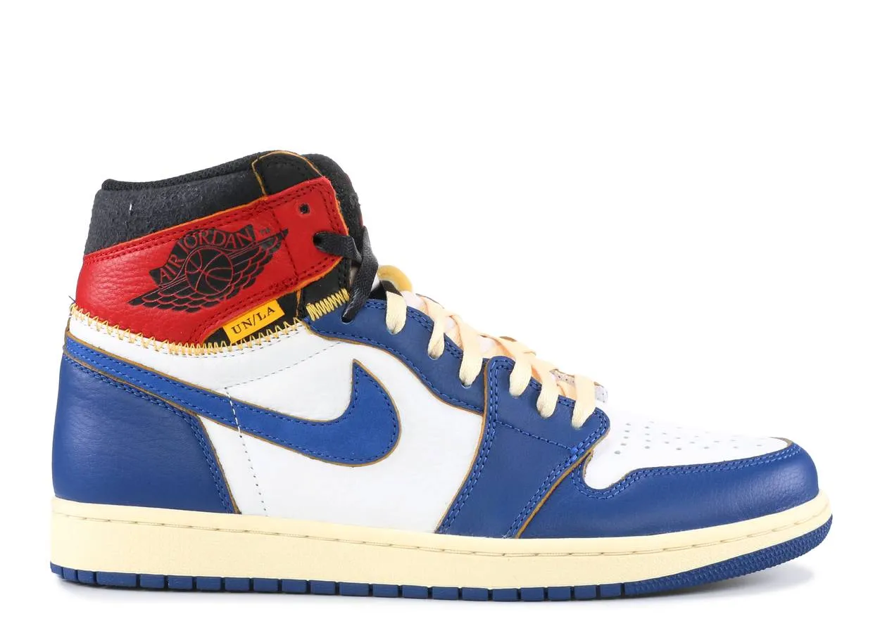 Comfort touch Air Jordan 1 Retro High Union Los Angeles Blue Toe