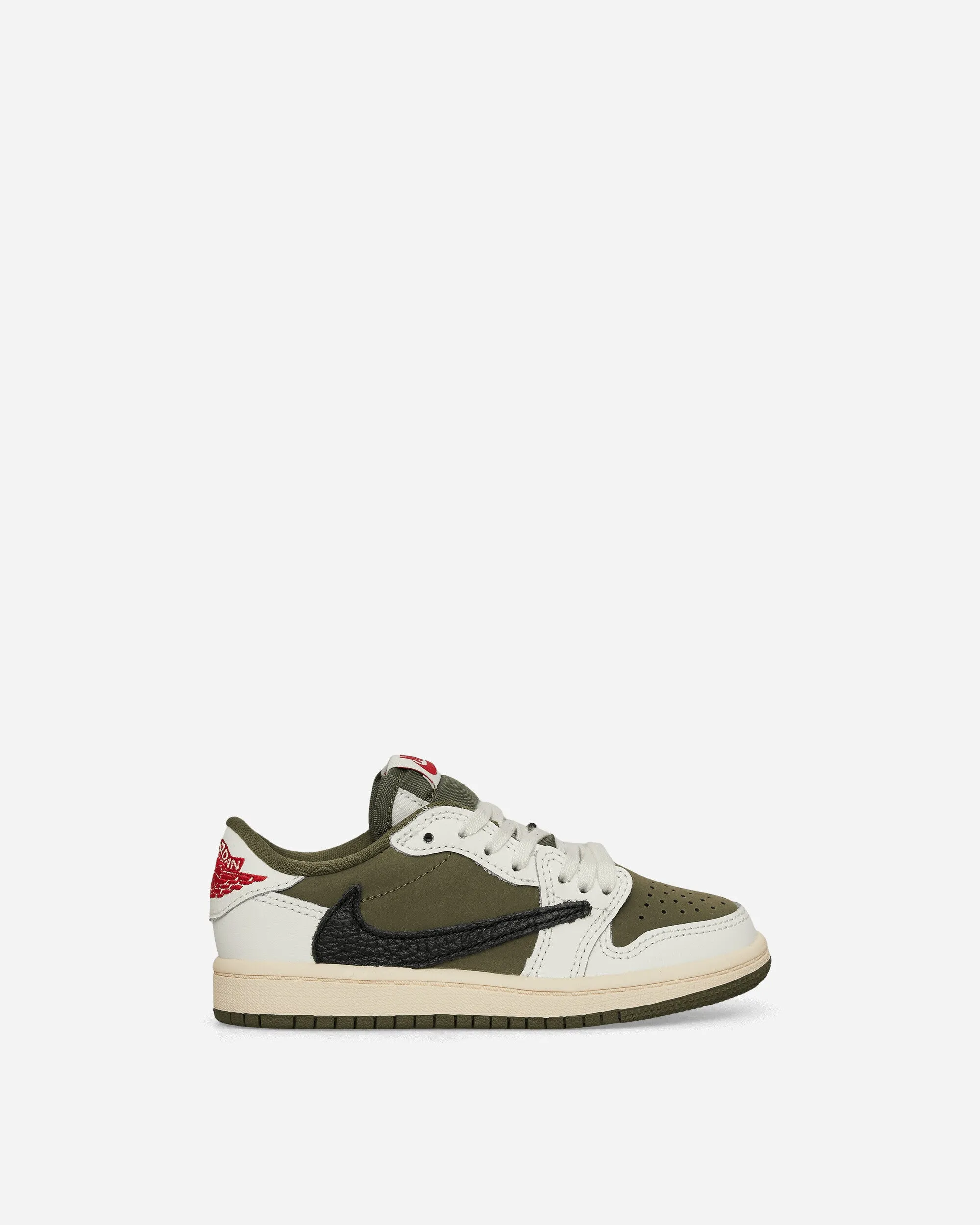 Travis Scott Air Jordan 1 Low (PS) Sneakers Medium Olive Media Pop King Strong