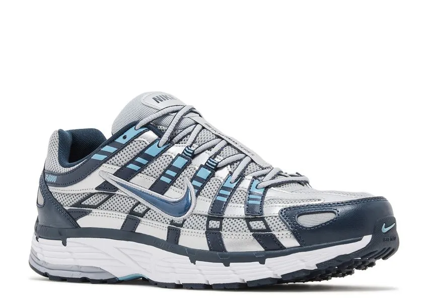 flat running Nike P-6000 Armory Navy Flat Silver