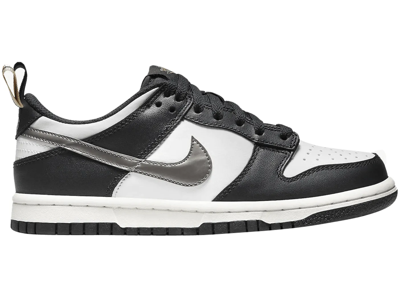 Nike Dunk Low Black White Metallic (GS) Leap Run
