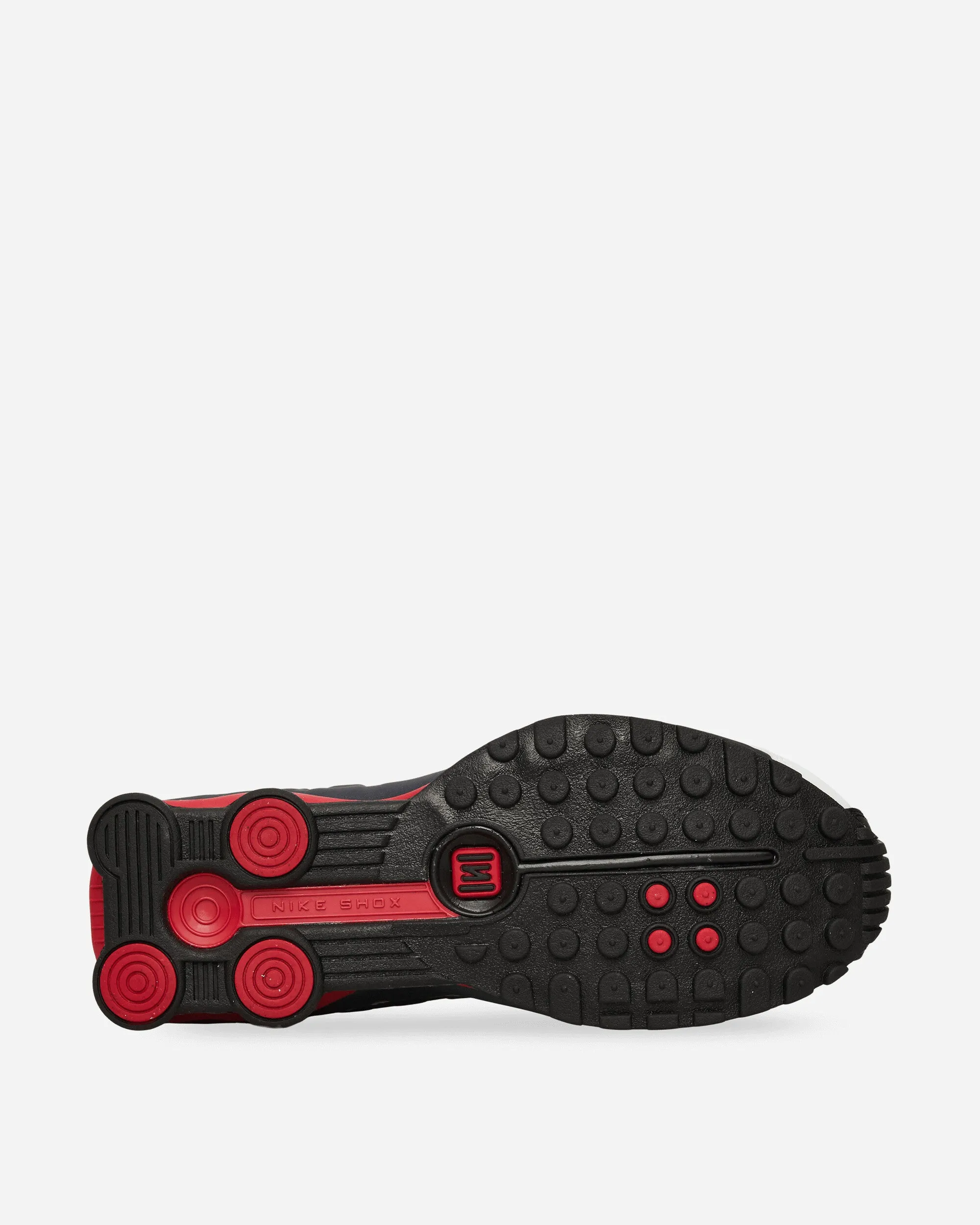 Shox R4 Sneakers Midnight Navy / White / Gym Red Leather Touch Quiet Step