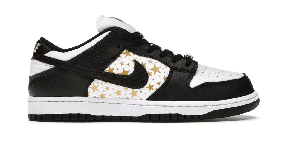 Nike SB Dunk Low Supreme Stars Black (2021) Shine Hike Soft Detail