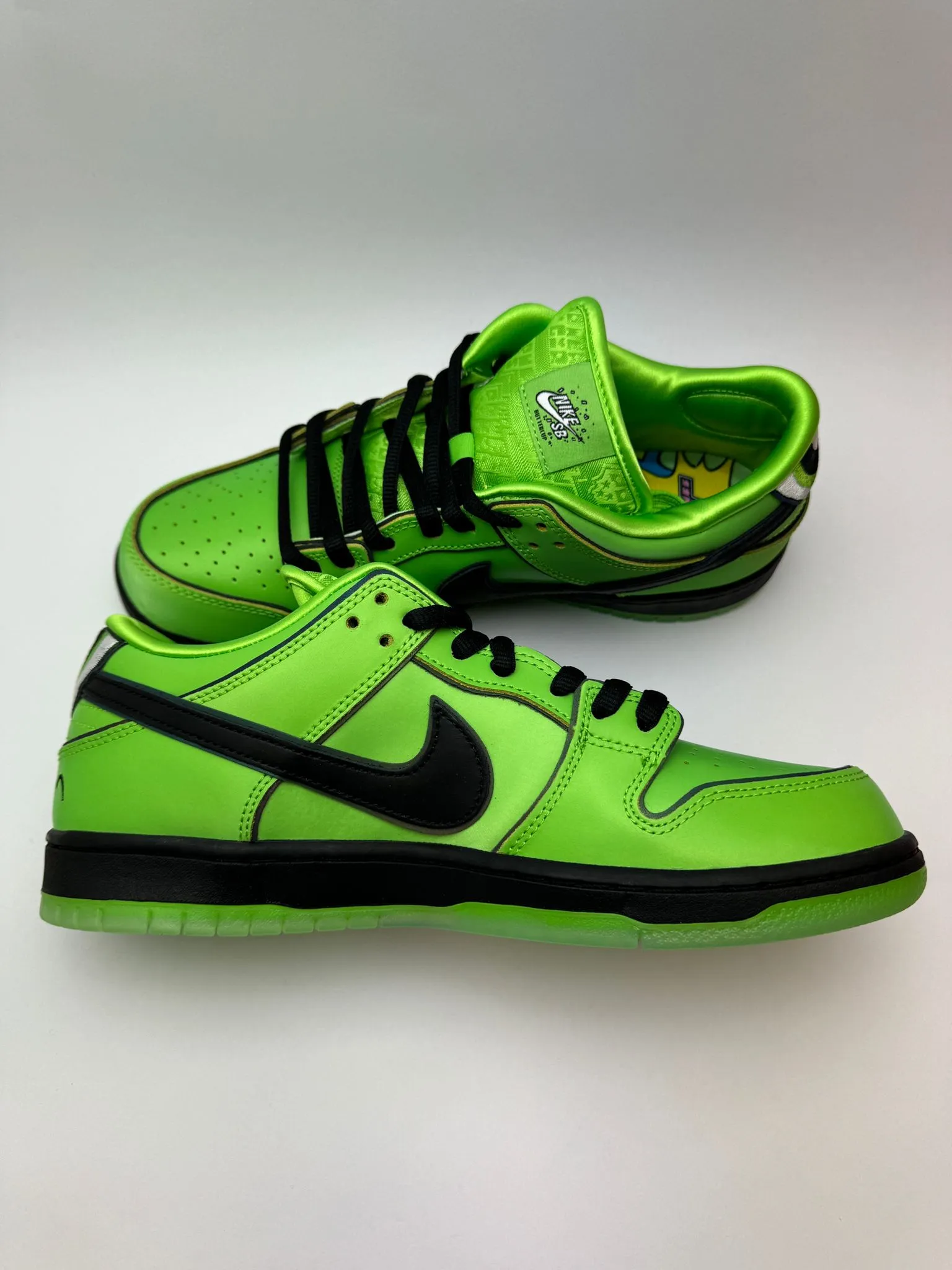 Green Leaf Work Style Nike SB Dunk Low "The Powerpuff Girls Buttercup"