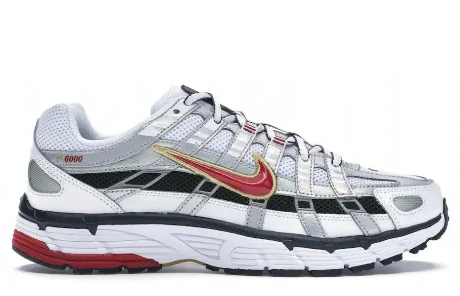 Nike P-6000 White Gold Red (Women's) uneven - terrain shoes