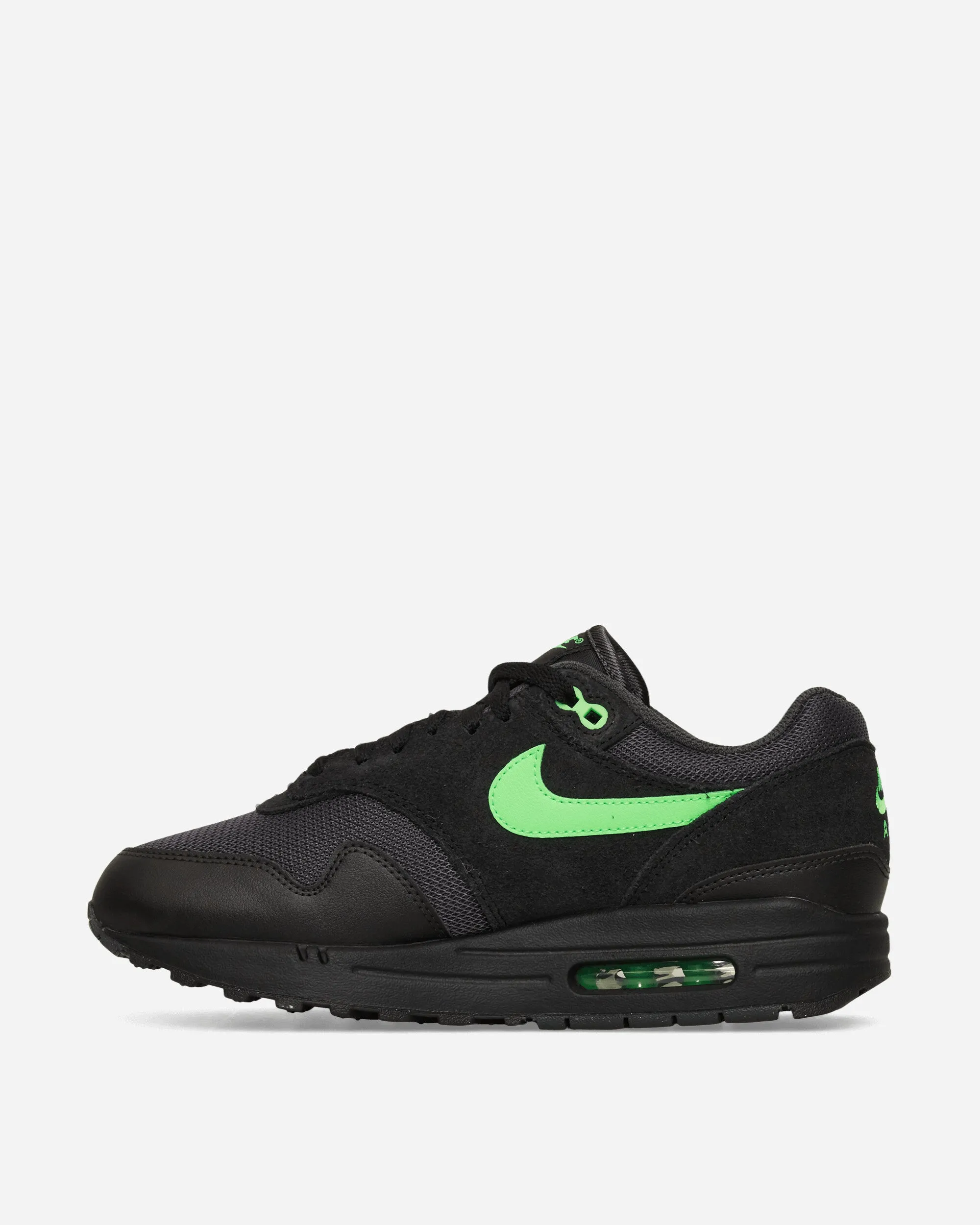 Air Max 1 Essential Sneakers Anthracite / Green Strike / Black Soft Land Family Fit