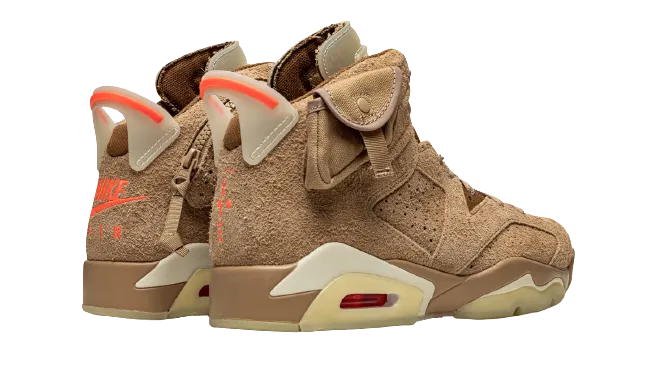 Active Gear Comfortable Straps Jordan 6 Retro "Travis Scott - British Khaki"