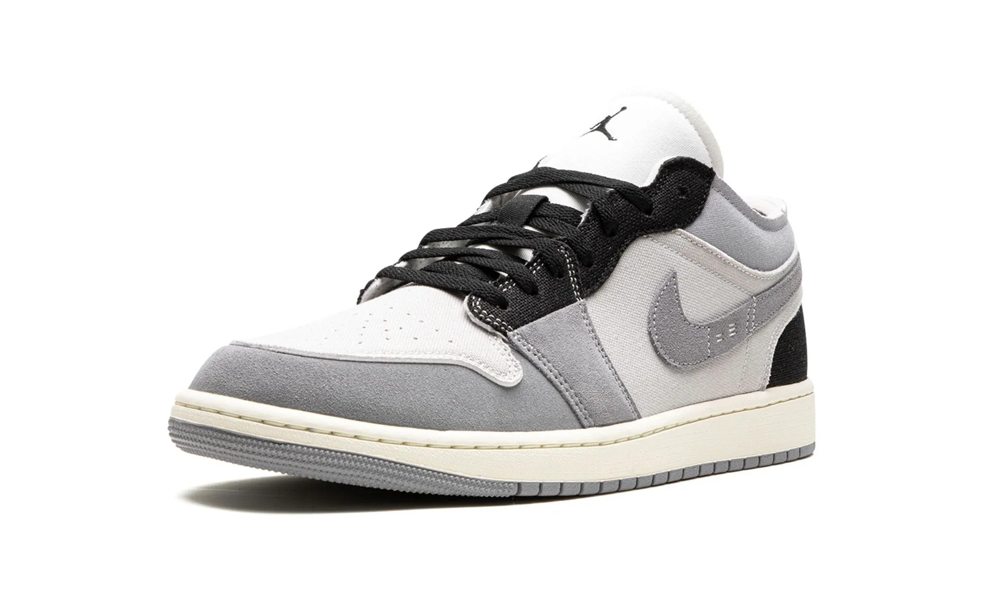 Breathable Upper Air Jordan 1 Low Craft Cement Grey