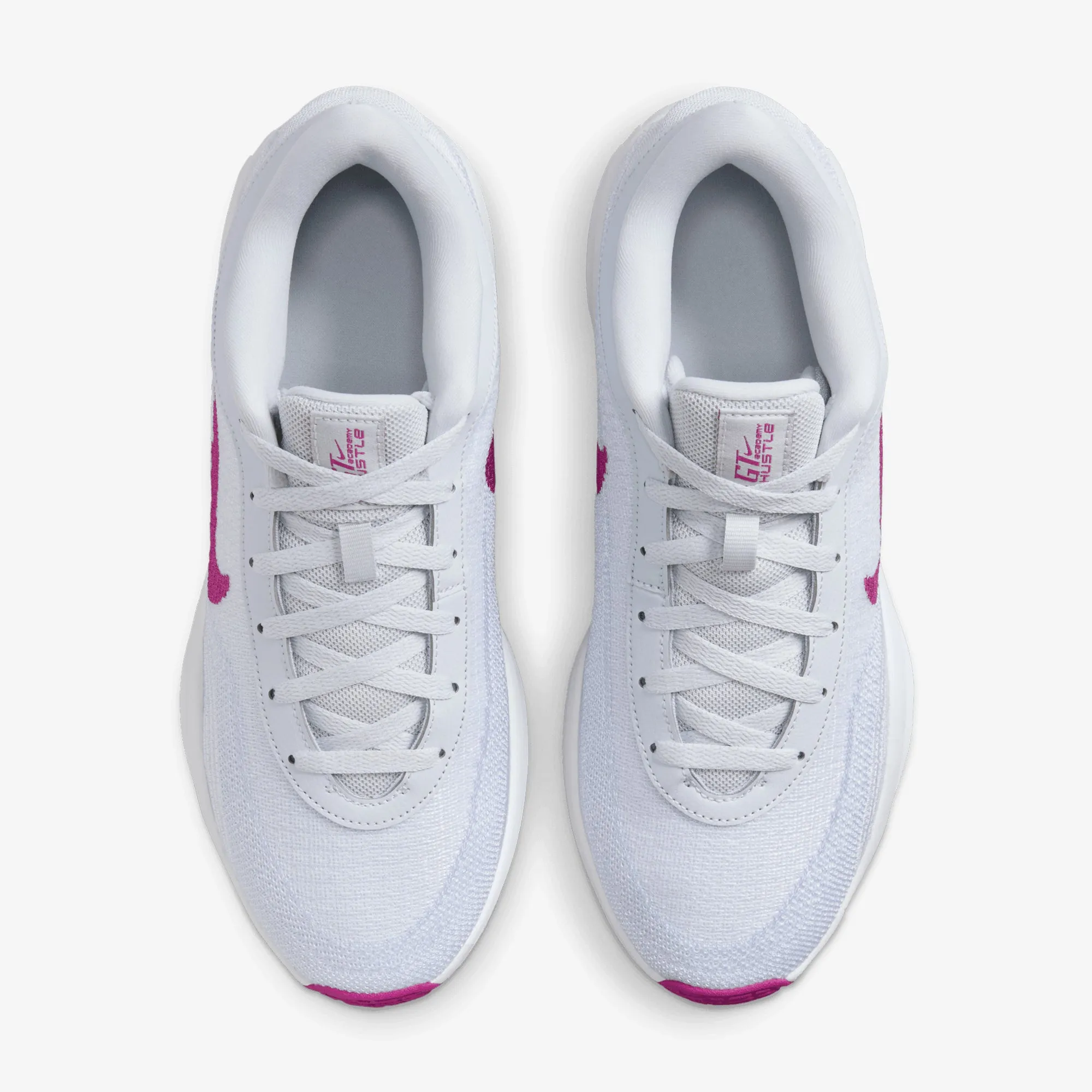 Swift Path Padded Tongue NIKE | G.T. HUSTLE ACADEMY EP { PURE PLATINUM/HOT FUCHSIA-WHITE