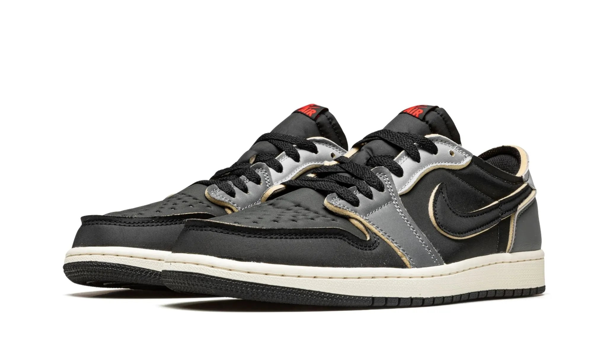 Bright Neon Ventilation holes Air Jordan 1 Low OG Ex Dark Smoke Grey